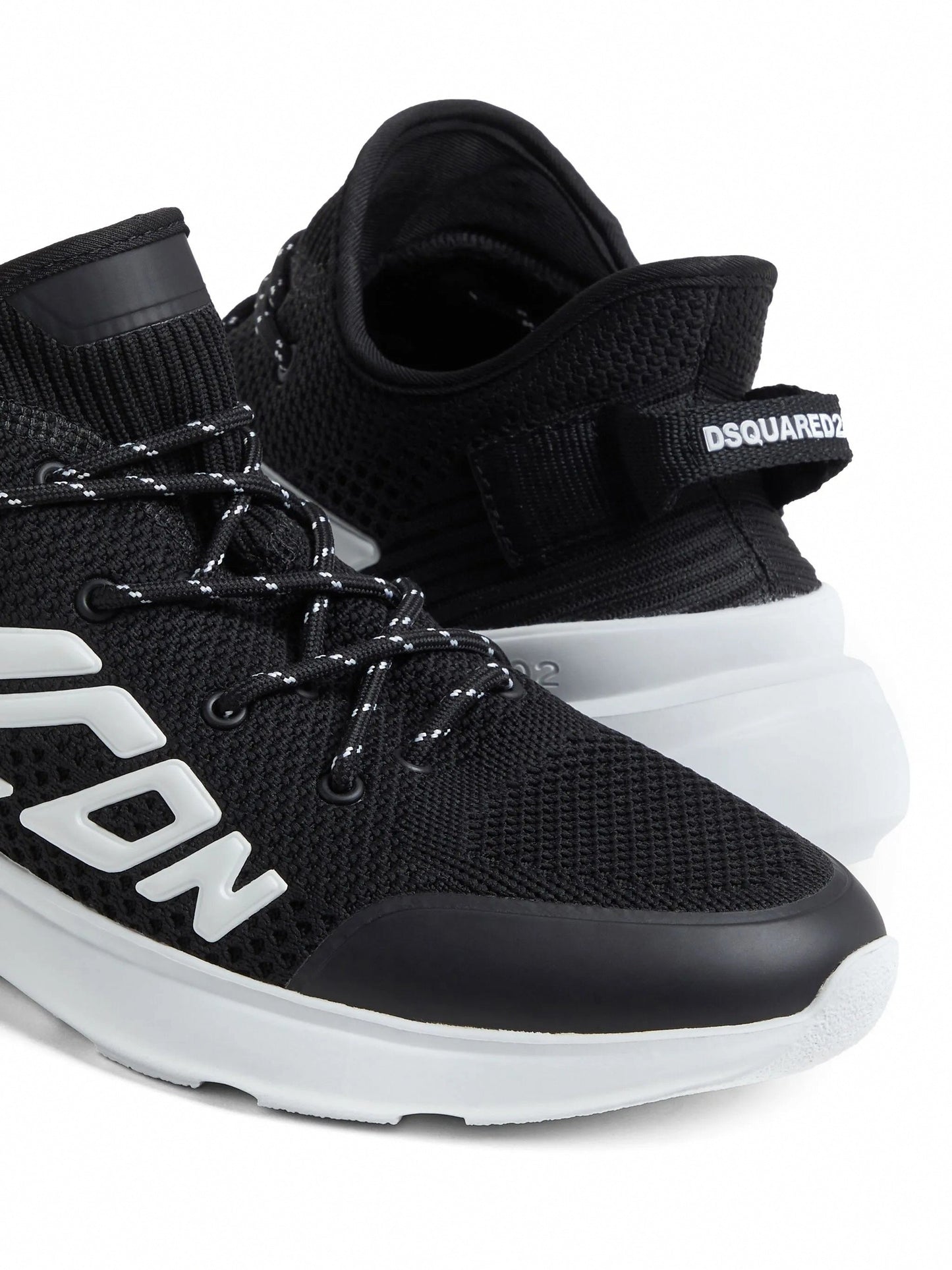 Embossed-Logo Knit Sneakers