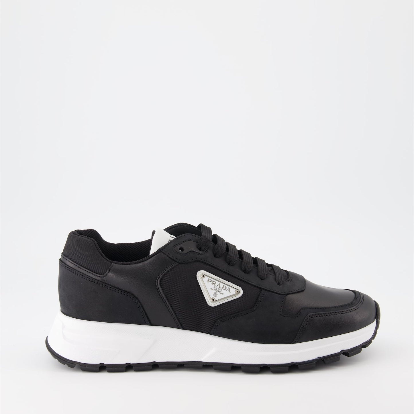 Leather and Re-Nylon Sneakers