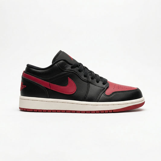 Air Jordan 1 Low "Bred Sail" | Black & Gym Red