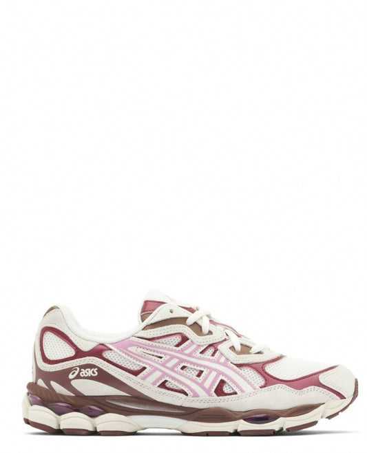 GEL-NYC 14 White Pink Leather & Mesh Sneakers