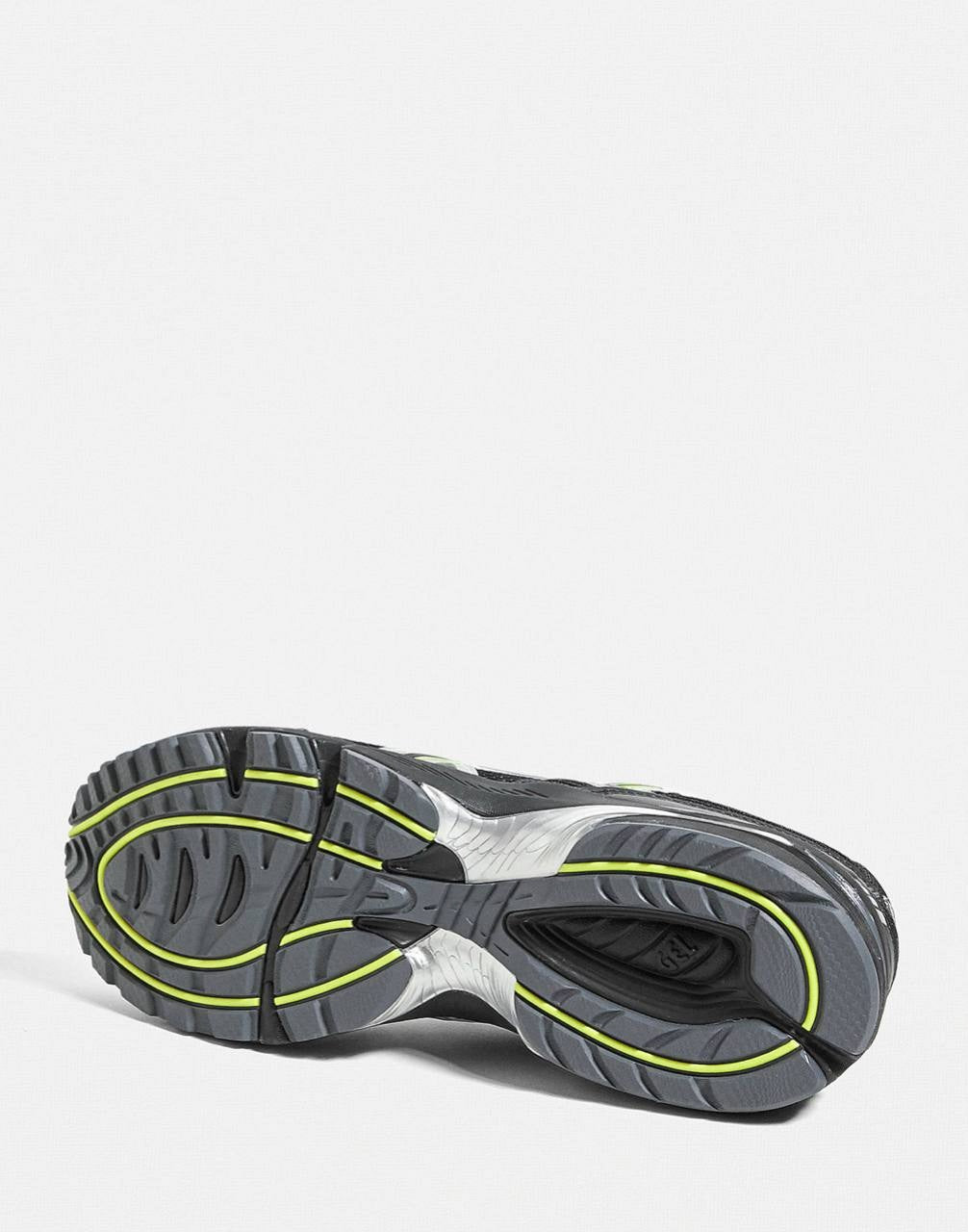 GEL-1090 Black Pure Silver Mesh & Suede Sneakers