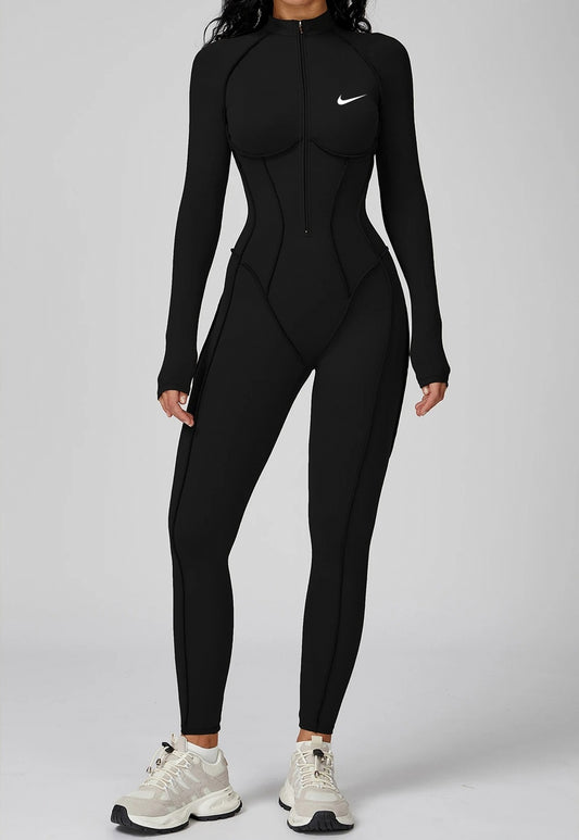 Contoured Zip-Front Jumpsuit