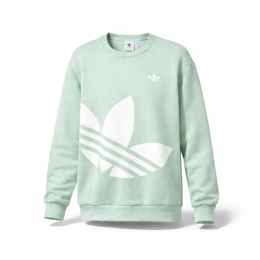 Originals Men's Mint Green Trefoil Graphic Sweatshirt