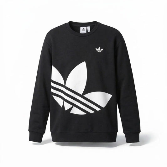 Originals Men's Black Trefoil Graphic Sweatshirt