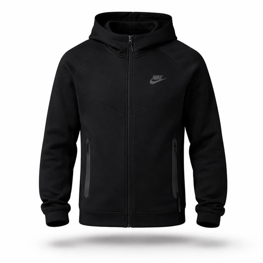 Men’s Tech Fleece Full-Zip Hoodie – Black (Premium Edition)