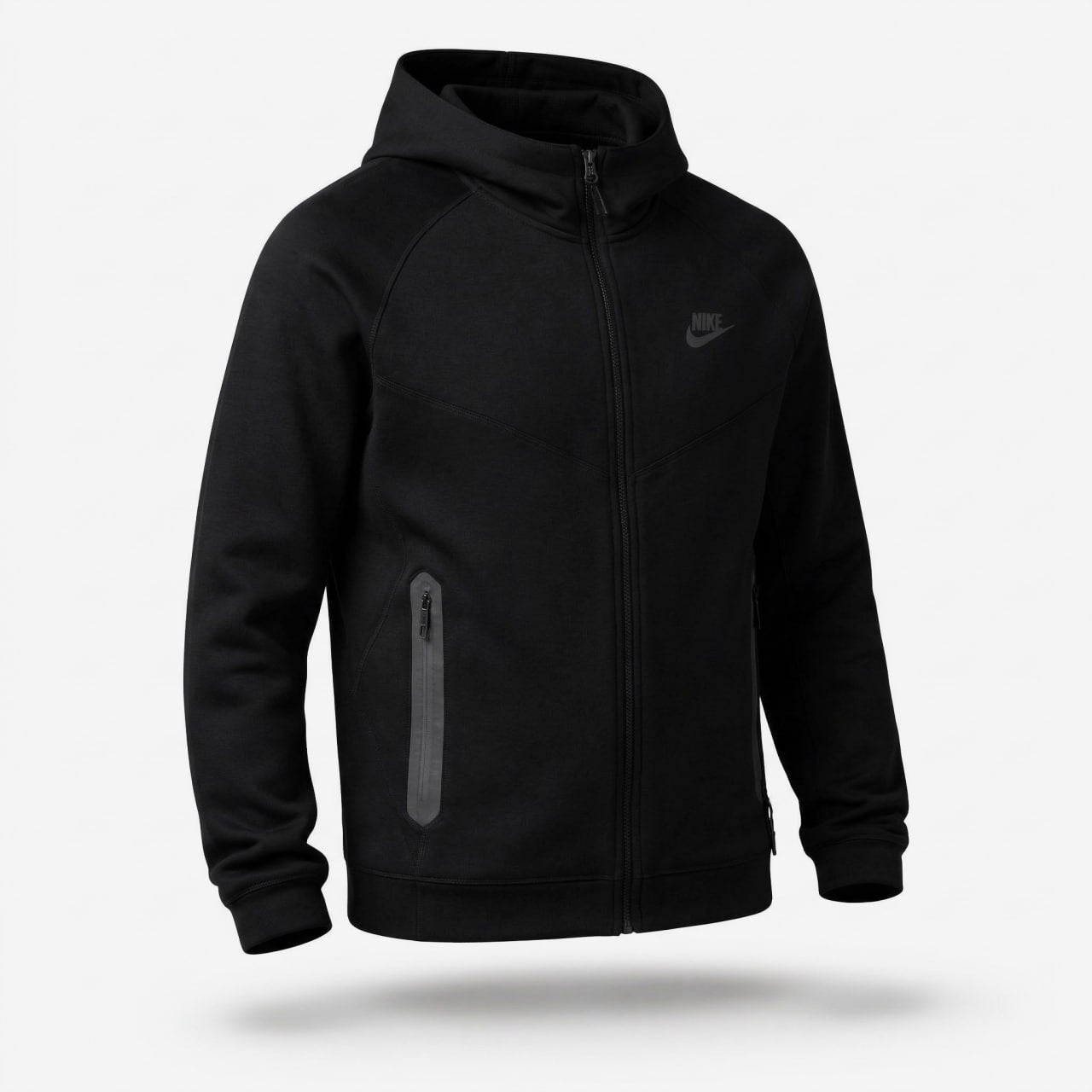 Men’s Tech Fleece Full-Zip Hoodie – Black (Premium Edition)